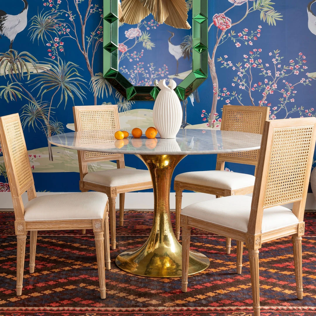 Bungalow 5 New Arrivals Stockholm Round Dining Table Brass And White Marble 6 Bungalow 5 New Arrivals Stockholm Round Dining Table Brass And White Marble