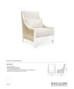 Bungalow 5 Raleigh Club Chair White 15 Bungalow 5 Raleigh Club Chair White