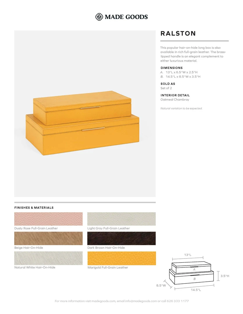 Made Goods Ralston Box Set Beige Hair On Hide 7 Made Goods Ralston Box Set Beige Hair On Hide