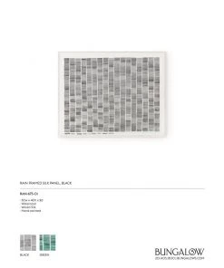 Bungalow 5 New Arrivals Rain Framed Silk Panel Black