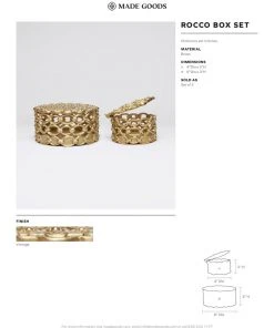 Made Goods New Arrivals Rocco Box Set Vintage Brass 7 Made Goods New Arrivals Rocco Box Set Vintage Brass