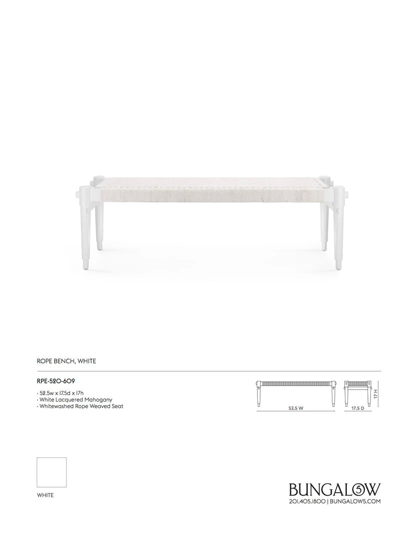 Bungalow 5 New Arrivals Rope Bench 10 Bungalow 5 New Arrivals Rope Bench