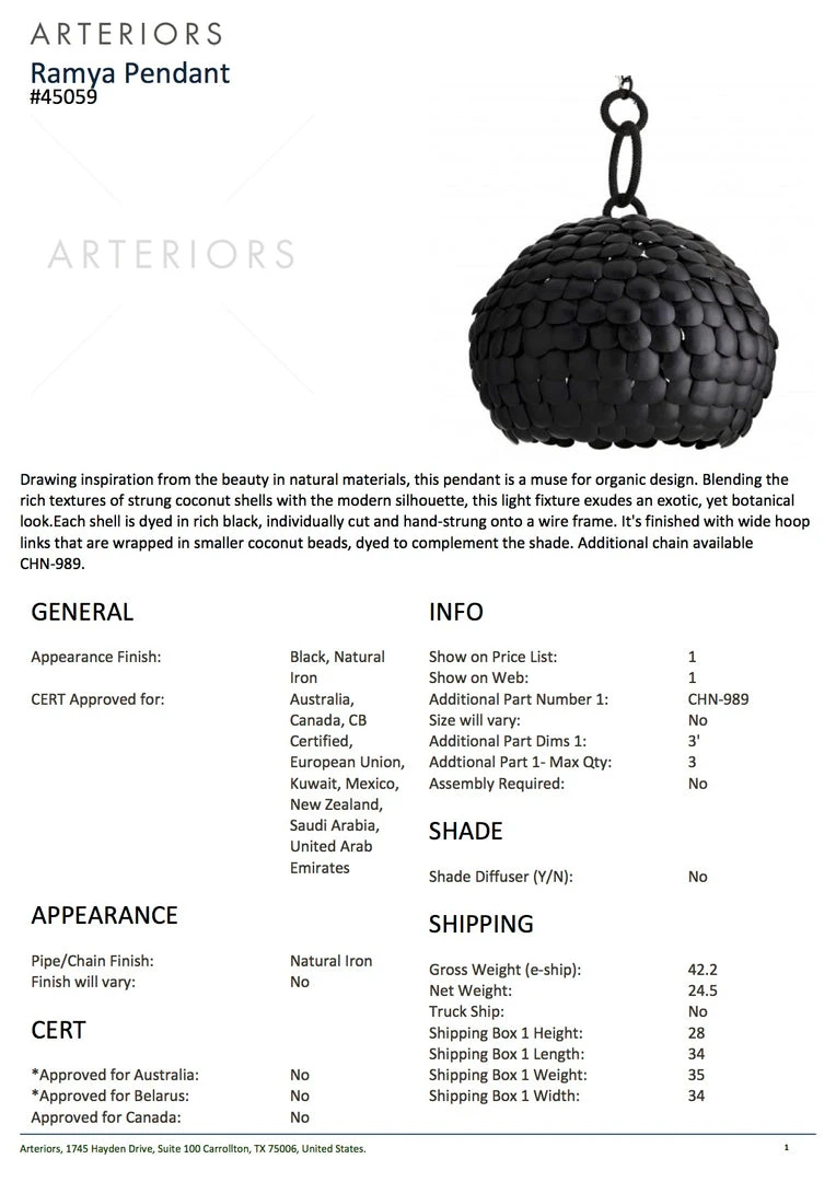 Arteriors Home Ramya Pendant New Arrivals Arteriors Home Ramya Pendant New Arrivals