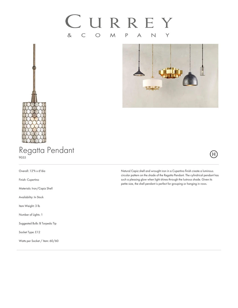 Currey And Company Regatta Pendant Currey And Company Regatta Pendant