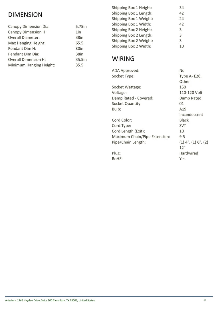 Arteriors Home Rimini Pendant 8 Arteriors Home Rimini Pendant