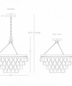 Robert Abbey Bling Chandelier Polished Nickel