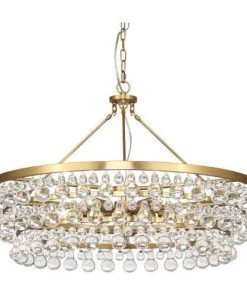Robert Abbey Bling Large Chandelier Antique Brass