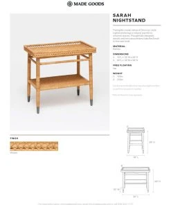 Made Goods New Arrivals Sarah Double Nightstand Woven Rattan 9 Made Goods New Arrivals Sarah Double Nightstand Woven Rattan