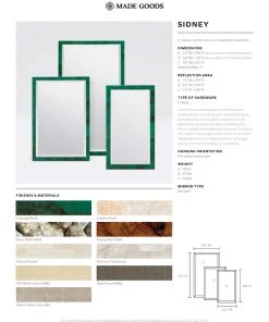 Made Goods Sidney Rectangular Mirror Young Pen Shell New Arrivals