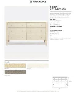 Made Goods Sorin 60" Dresser Pristine Faux Shagreen New Arrivals 9 Made Goods Sorin 60
