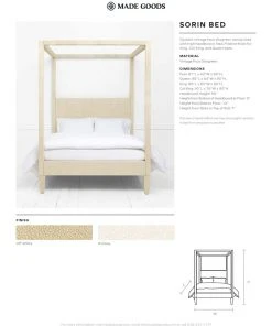 Made Goods Sorin Bed Off White Faux Shagreen New Arrivals 9 Made Goods Sorin Bed Off White Faux Shagreen New Arrivals