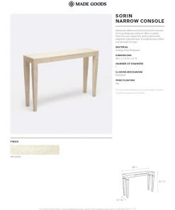 Made Goods New Arrivals Sorin Console Narrow Off White Faux Shagreen 11 Made Goods New Arrivals Sorin Console Narrow Off White Faux Shagreen