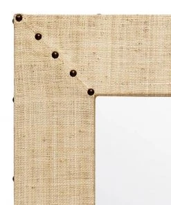 Made Goods New Arrivals Sachin Mirror Natural Bleached Raffia