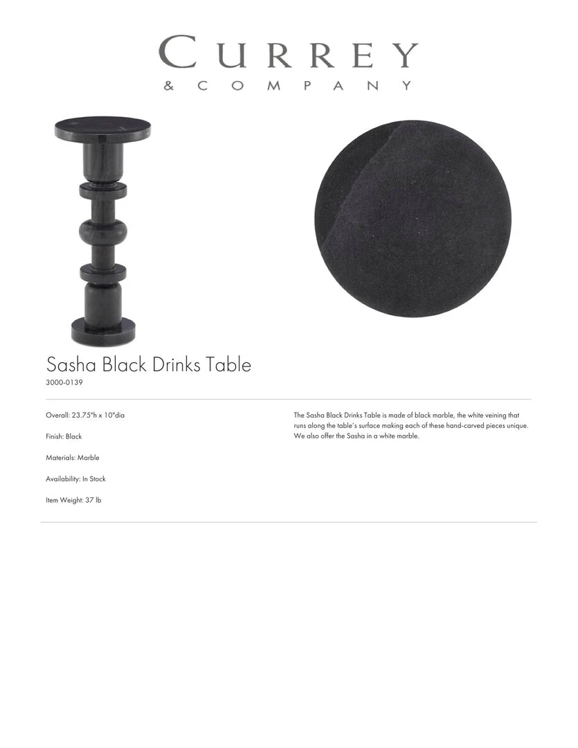 Currey And Company New Arrivals Sasha Black Drinks Table 6 Currey And Company New Arrivals Sasha Black Drinks Table