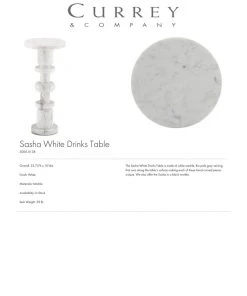 Currey And Company Sasha White Drinks Table New Arrivals 12 Currey And Company Sasha White Drinks Table New Arrivals