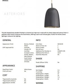 Arteriors Home Savoy Pendant Bronze 17 Arteriors Home Savoy Pendant Bronze