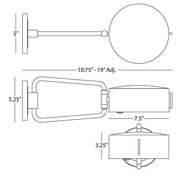 Robert Abbey Simon Swing Arm Wall Sconce Polished Nickel New Arrivals 4 Robert Abbey Simon Swing Arm Wall Sconce Polished Nickel New Arrivals
