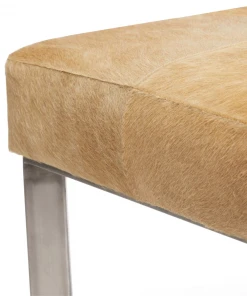 Made Goods Roger Double Bench Beige Hide With Silver Metal Base New Arrivals 8 Made Goods Roger Double Bench Beige Hide With Silver Metal Base New Arrivals