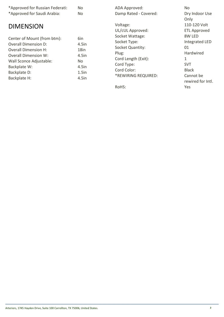 Arteriors Home Simba Sconce 8 Arteriors Home Simba Sconce