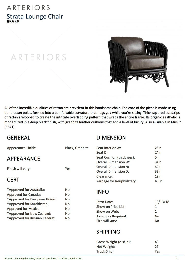 Arteriors Home Strata Lounge Chair Graphite New Arrivals 7 Arteriors Home Strata Lounge Chair Graphite New Arrivals