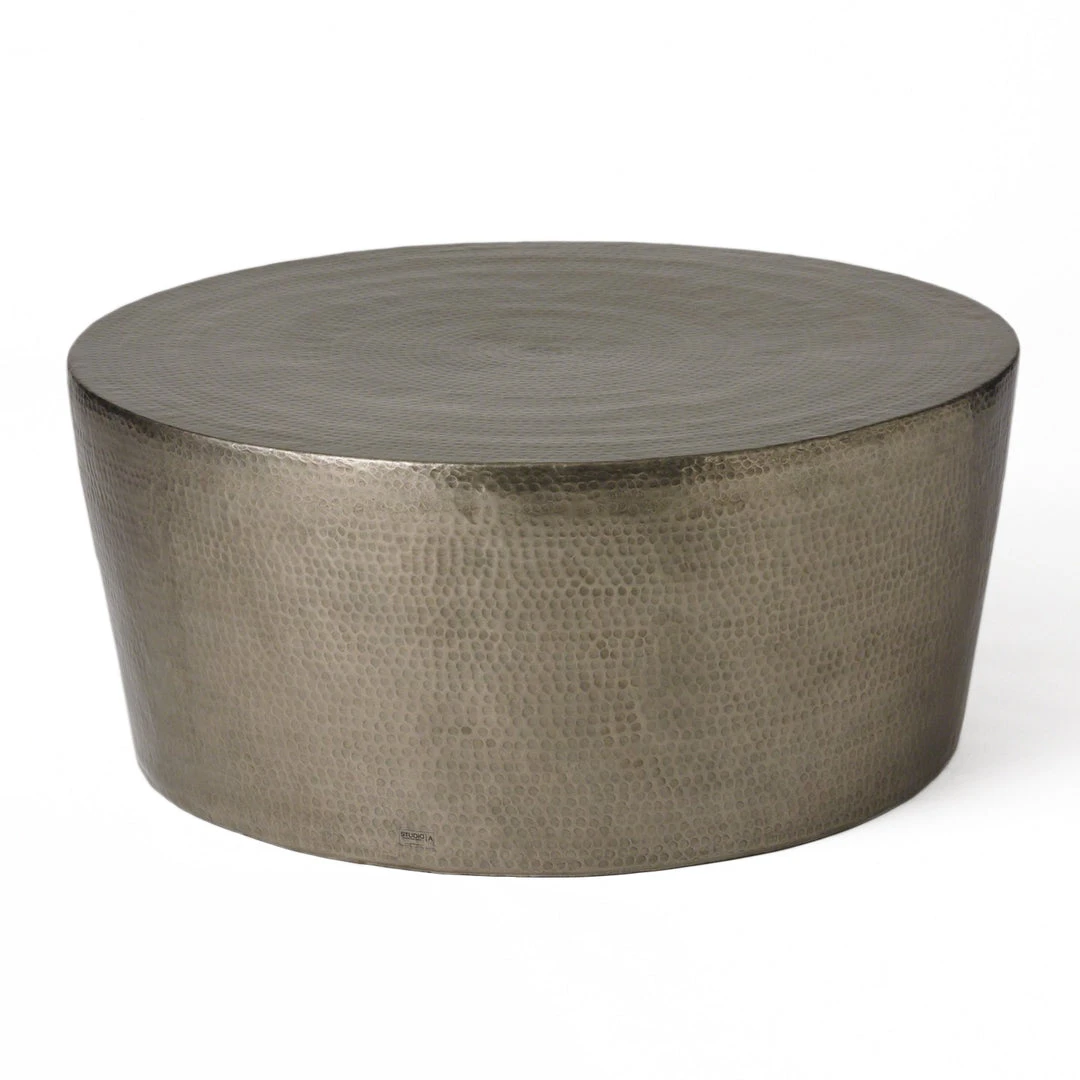 Studio A New Arrivals Izmir Hammered Cocktail Table Antique Nickel 3 Studio A New Arrivals Izmir Hammered Cocktail Table Antique Nickel