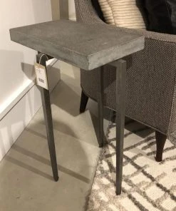 Studio A Laforge Accent Table Natural Iron With Flamed Granite