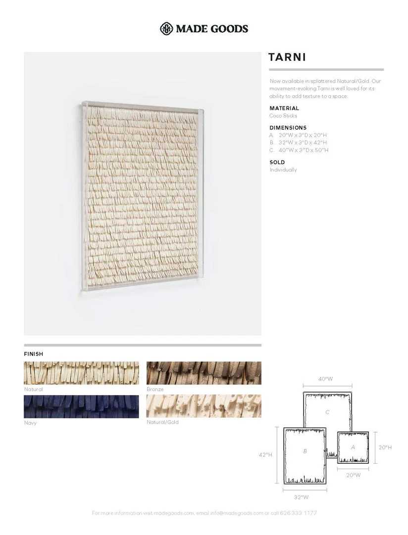 Made Goods Tarni Artwork Natural Coco Sticks 8 Made Goods Tarni Artwork Natural Coco Sticks