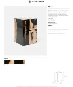 Made Goods Teo Stool Dark Mix Petrified Wood New Arrivals 9 Made Goods Teo Stool Dark Mix Petrified Wood New Arrivals