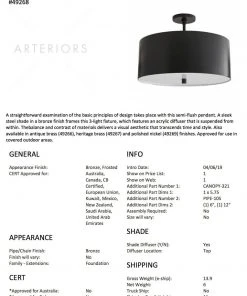 Arteriors Home Tarbell Semi Flush Bronze 15 Arteriors Home Tarbell Semi Flush Bronze