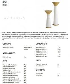 Arteriors Home Tenbrooke Candleholders White Set Of Two New Arrivals 17 Arteriors Home Tenbrooke Candleholders White Set Of Two New Arrivals
