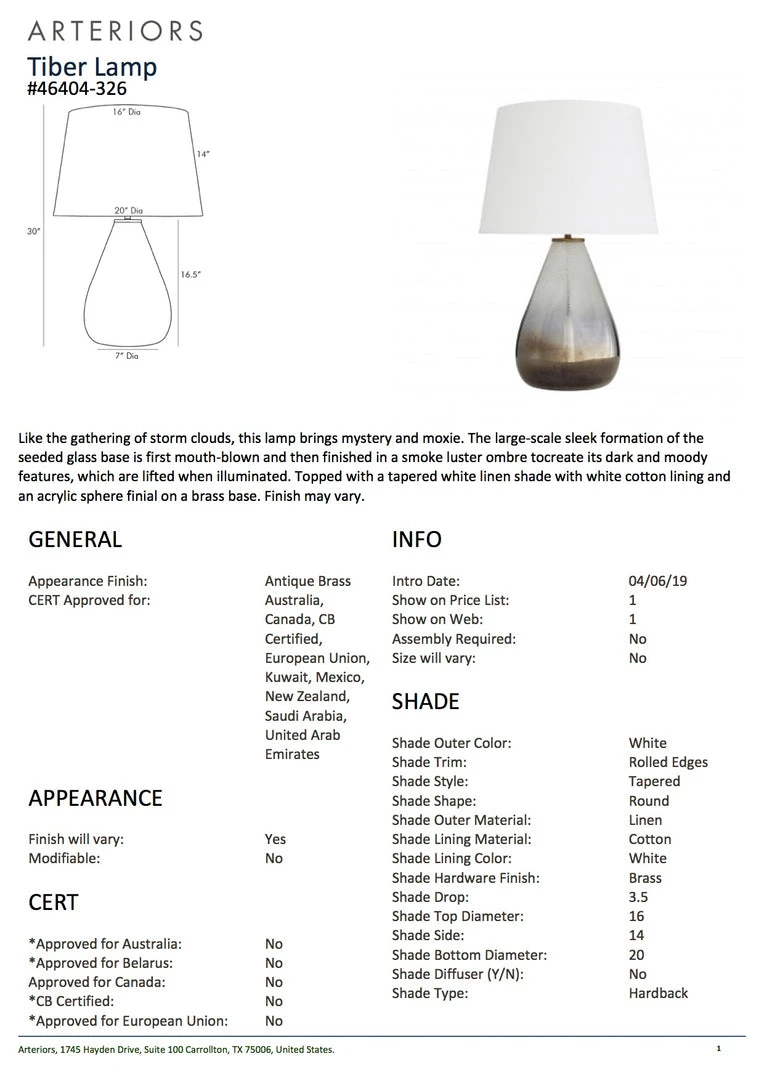 Arteriors Home Tiber Table Lamp New Arrivals 7 Arteriors Home Tiber Table Lamp New Arrivals
