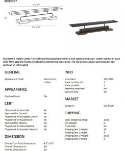Arteriors Home Trestle Candle Tray 19 Arteriors Home Trestle Candle Tray