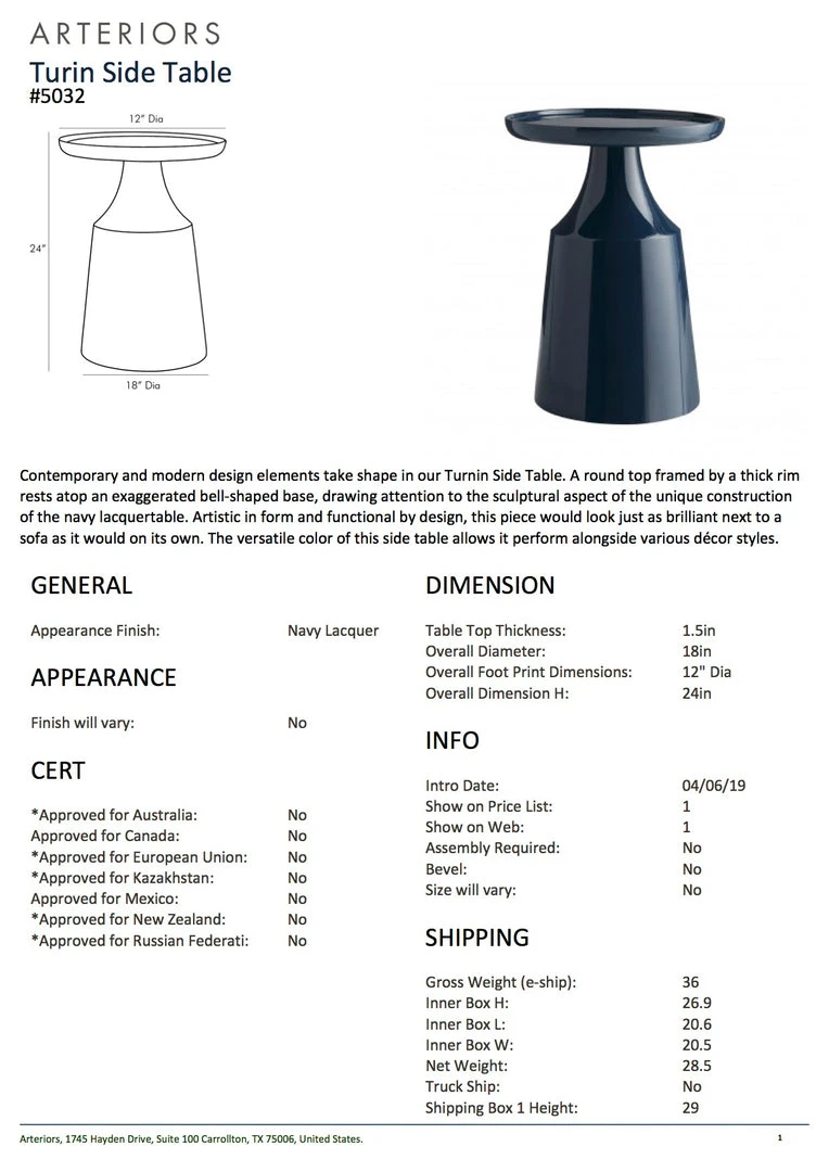 Arteriors Home New Arrivals Turin Side Table 7 Arteriors Home New Arrivals Turin Side Table