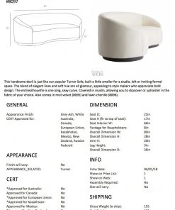 Arteriors Home Turner Small Sofa Muslin New Arrivals 11 Arteriors Home Turner Small Sofa Muslin New Arrivals