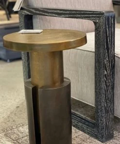 Arteriors Home New Arrivals Duran Chair Fossil Tweed Black Cerused Oak