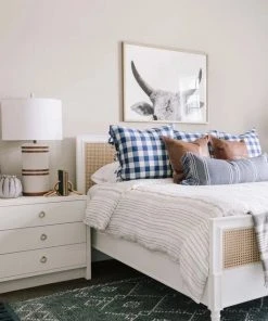 Bungalow 5 Bryant Linen 3 Drawer Side Table White New Arrivals