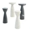 Global Views Marble Tower Table Black And White 1 Global Views Marble Tower Table Black And White