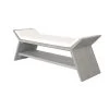 Worlds Away Peria Bench Grey Cerused Oak