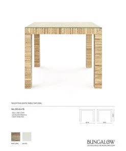 Bungalow 5 New Arrivals Valentina Papyrus Game Table Natural 12 Bungalow 5 New Arrivals Valentina Papyrus Game Table Natural