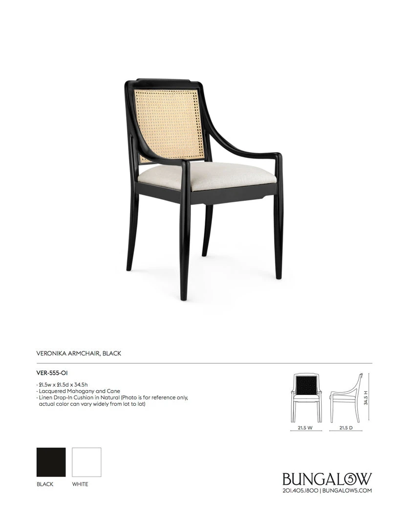 Bungalow 5 New Arrivals Veronika Armchair Black 12 Bungalow 5 New Arrivals Veronika Armchair Black