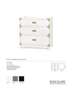 Bungalow 5 Victoria Side Table White 7 Bungalow 5 Victoria Side Table White