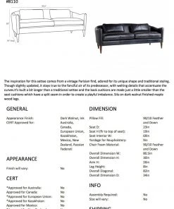 Arteriors Home New Arrivals Vincent Sofa Ink Leather
