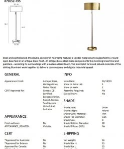 Arteriors Home Violetta Floor Lamp Antique Brass 16 Arteriors Home Violetta Floor Lamp Antique Brass