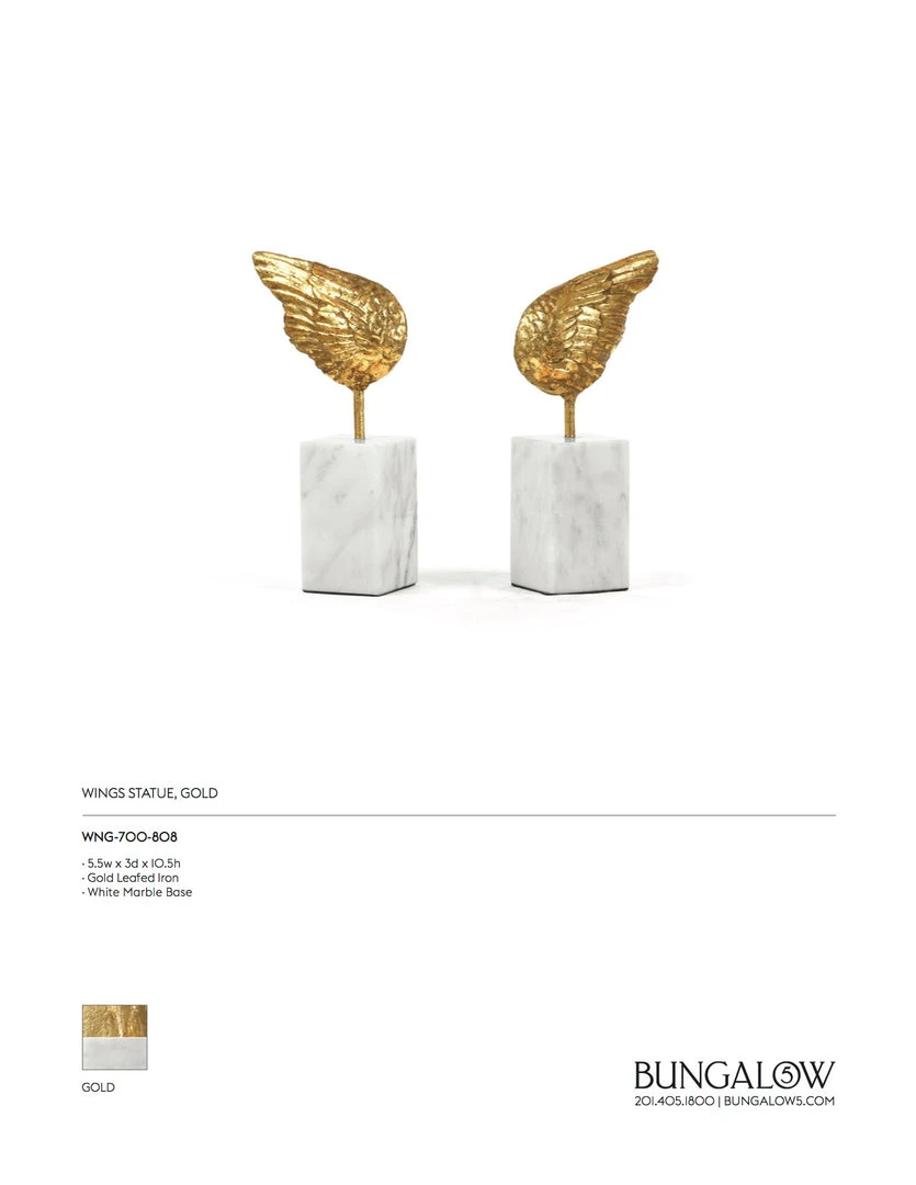 Bungalow 5 Wings Statue Gold 6 Bungalow 5 Wings Statue Gold