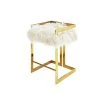 Worlds Away Emmett Counter Stool Brass And White Mongolian Fur New Arrivals 2 Worlds Away Emmett Counter Stool Brass And White Mongolian Fur New Arrivals