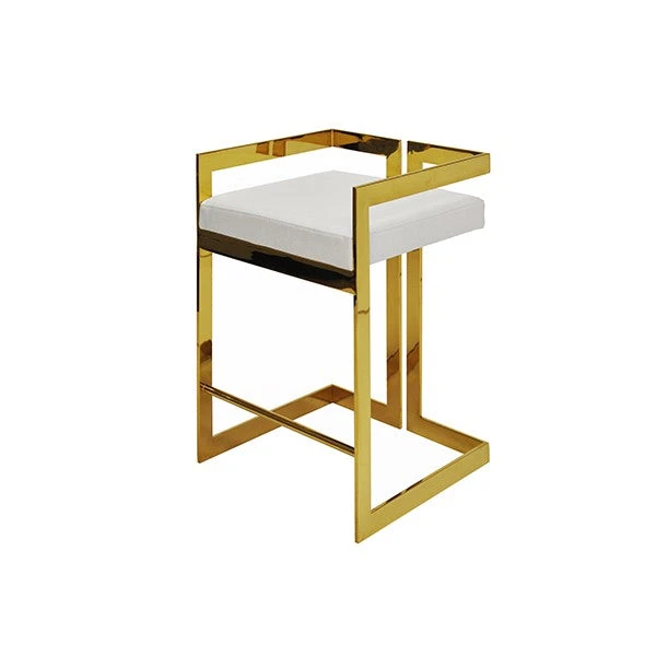 Worlds Away Emmett Counter Stool Brass And White New Arrivals 3 Worlds Away Emmett Counter Stool Brass And White New Arrivals