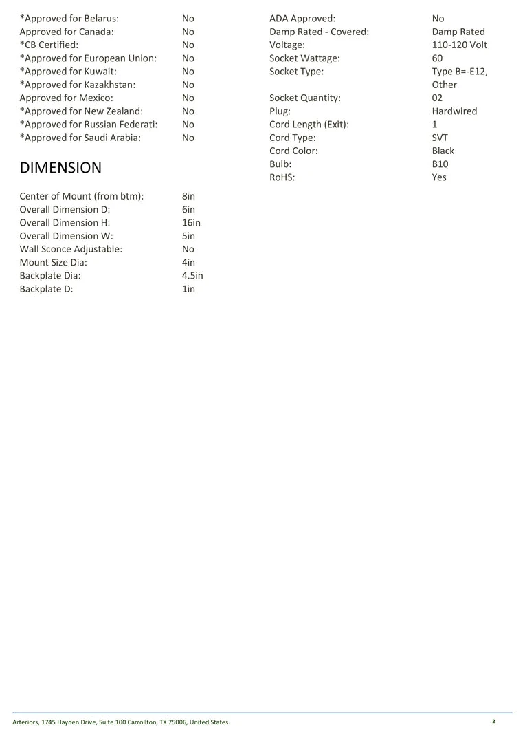 Arteriors Home Whittier Sconce Pale Brass 7 Arteriors Home Whittier Sconce Pale Brass