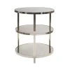 Worlds Away Audrey 3-Tier Side Table Nickel Plated