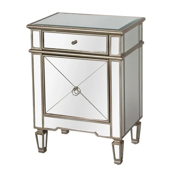 Worlds Away Claudette Mirrored Nightstand Silver Leaf New Arrivals Worlds Away Claudette Mirrored Nightstand Silver Leaf New Arrivals