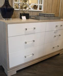 Worlds Away Crawford Dresser Cerused Oak